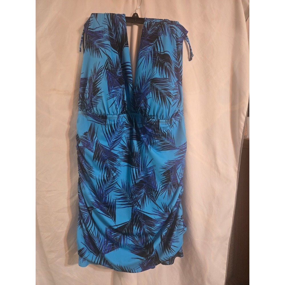 Women's Kim Gravel X Swim Suits For All Tropical Print Blue 22W